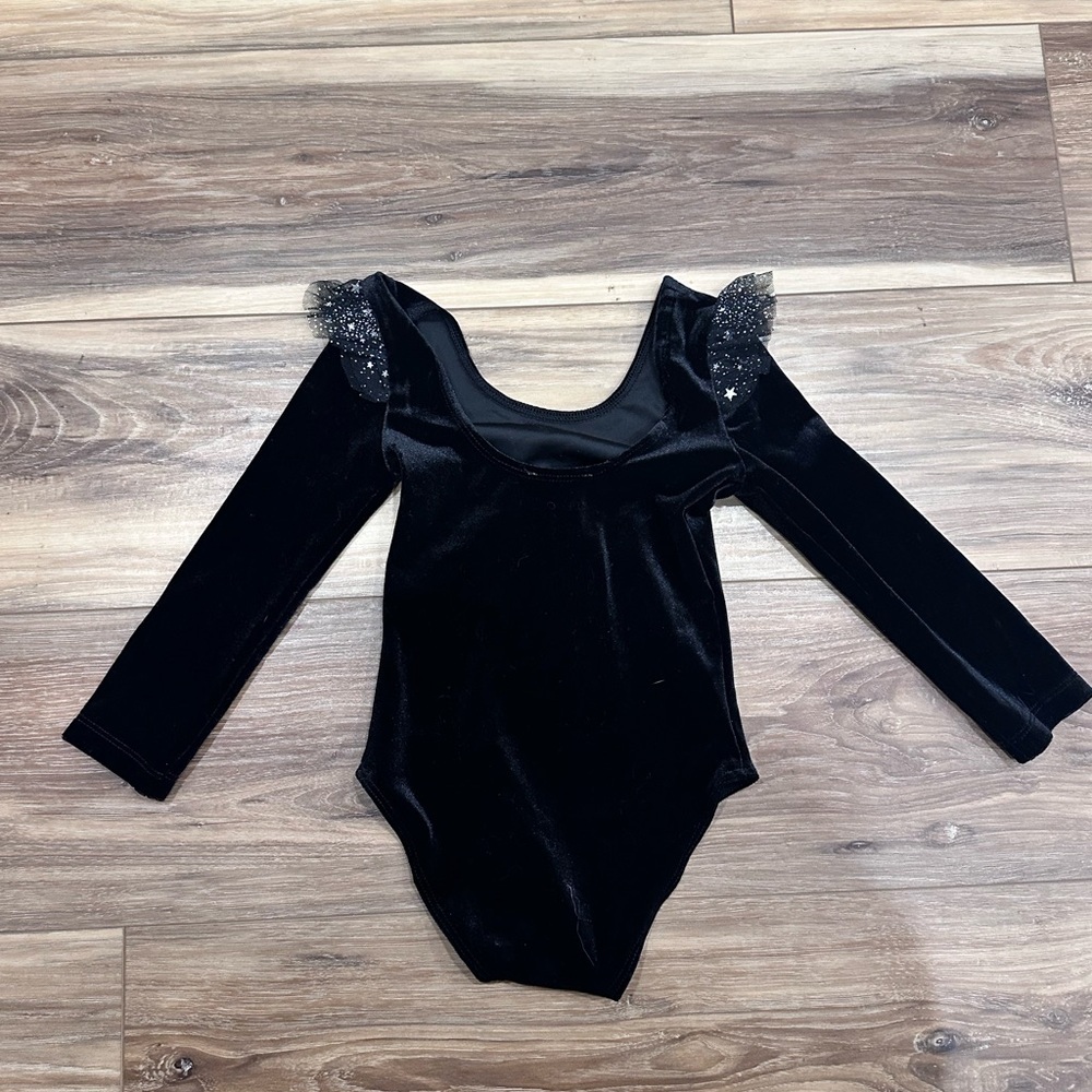 Noralee Black Star Long Sleeve Leotard Size 2T LIKE NEW - Picture 6 of 7